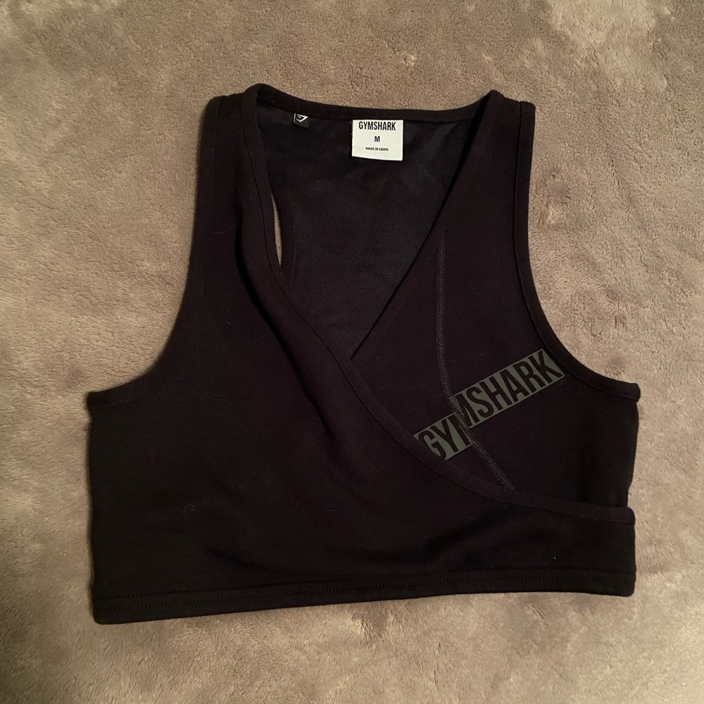 Gymshark Charcoal Wrap Sports Bra